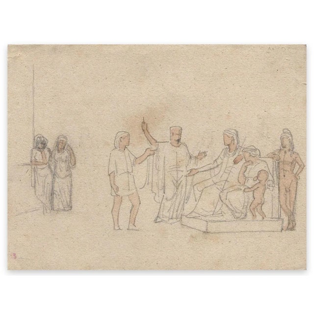Georges Antoine Rochegrosse - Figures - Drawing - Early 20th-Century For Sale - Image 3 of 3