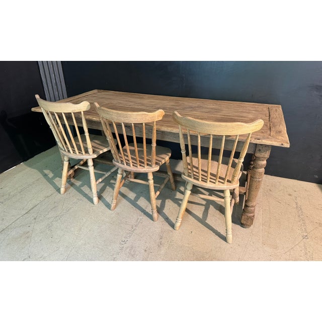 French Oak Farmhouse Dining Table, 1890s For Sale - Image 14 of 17