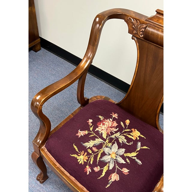 Late 19th Century 19th Century Mahogany Carved Georgian Armchair For Sale - Image 5 of 11