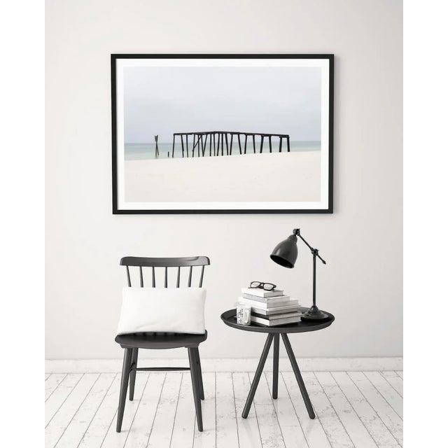 Contemporary 'Old Pier' Neutral Coastal Wall Art, 45 X 30" Contemporary Minimalist Photography Print, Florida Art Print For Sale - Image 3 of 8