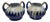 Art Deco French Alphonse Mouton Vases Called Alpho in Blue Ceramic, 1930s, Set of 2 For Sale
