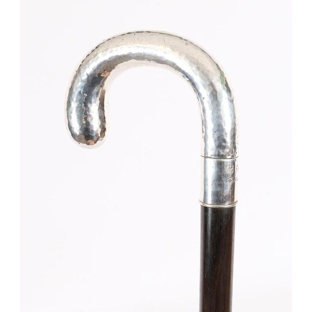Nils Jonsson Swedish Silver Walking Cane Stick by Nils Jonsson For Sale - Image 4 of 14