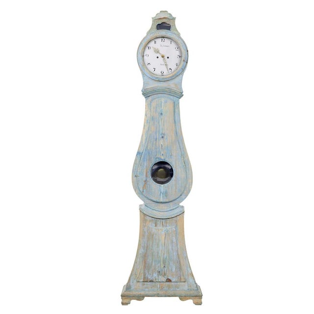 Mid 19th Century Swedish Pine Long Case Mora Clock For Sale - Image 15 of 15