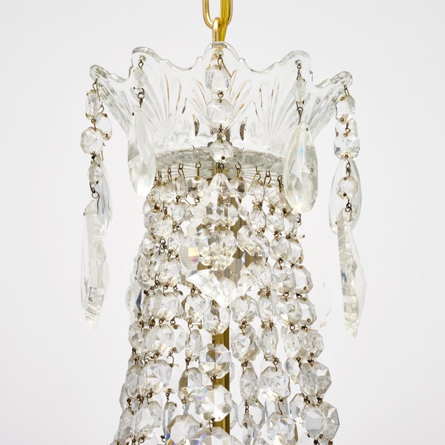 French Antique Classic French Crystal Chandelier For Sale - Image 3 of 9