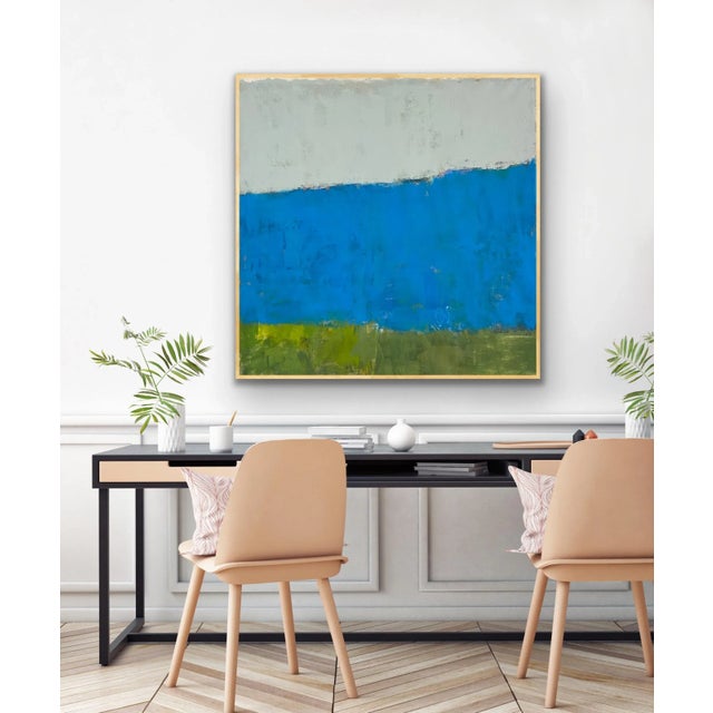 Acrylic on un-stretched canvas. Stretches to approximately 46 x 48 (as shown) or any smaller dimensions thereof. Full...