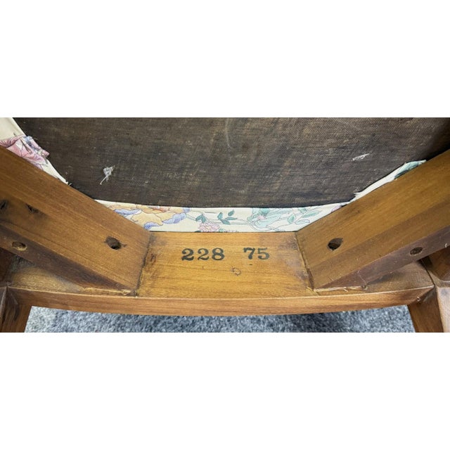 Pair of Mid-Century Modern Walnut Cane-Back Arm Chairs For Sale - Image 10 of 13