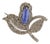 2.5 Ct Tanzanite & Diamond Tulip Convertible Brooch Pendant in 925 Sterling Silver For Sale