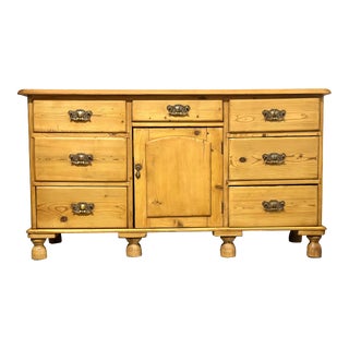19th Century English Pine Sideboard For Sale