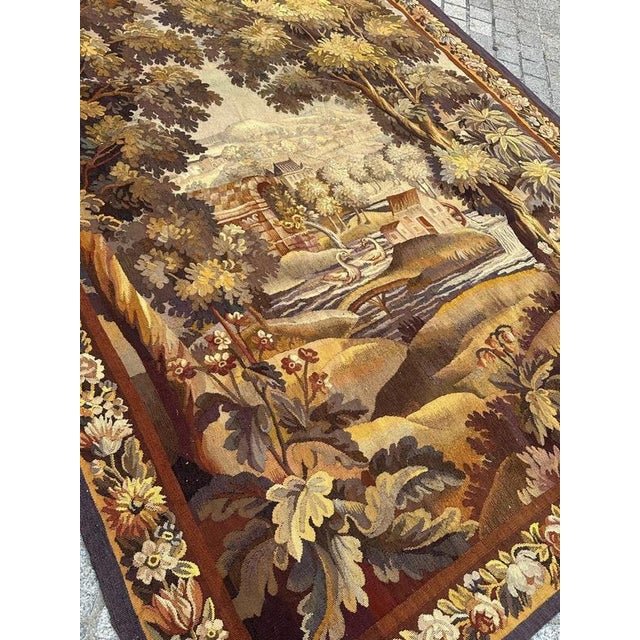 Antique French Aubusson Tapestry, 1890s For Sale - Image 13 of 18
