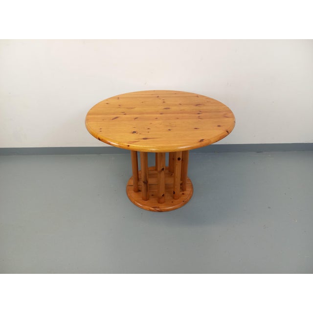 Vintage Scandinavian Round Dining Table in the style of Rainer Daumiller, 1960s For Sale - Image 3 of 18
