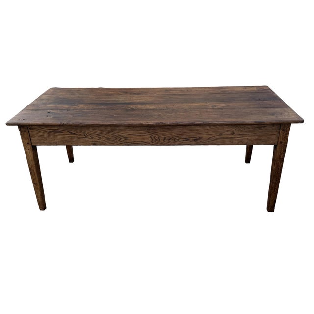 Oak Farm Table with 2 Drawers, 1890s For Sale - Image 15 of 18