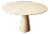 Postmodern Angelo Mangiarotti Cream Off White Marble Dining Table, Pedestal Base For Sale