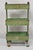 Antique "Bath House 2" Green Painted Metal 3 Tier Rolling Bathroom Trolley Cart For Sale - Image 11 of 12