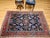Navy Blue Antique Mahal Sultanabad Rug, Hand-Knotted Wool, Geometric Pattern, 4x7, Navy & Red For Sale - Image 8 of 18