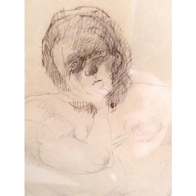 José Luis Cuevas Framed Drawing by Mexican Artist José Luis Cuevas For Sale - Image 4 of 7