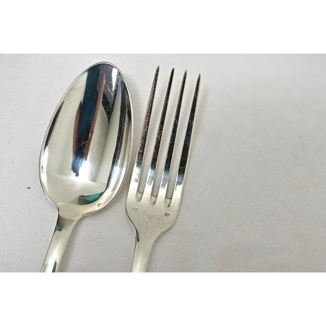 Art Deco French Vintage Silverplate Cutlery Service in Christofle Box - 24 Pieces For Sale - Image 3 of 7