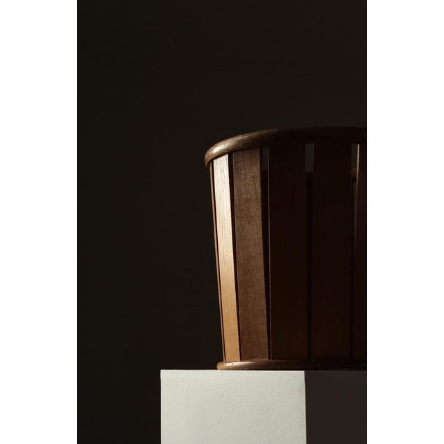 Vintage Paper Basket by Hans J. Wegner for Aarhus City Hall, Oak, Denmark, 1940s For Sale - Image 10 of 13