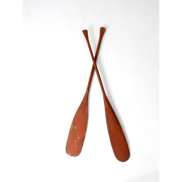 Vintage Wooden Oars Pair For Sale - Image 13 of 13