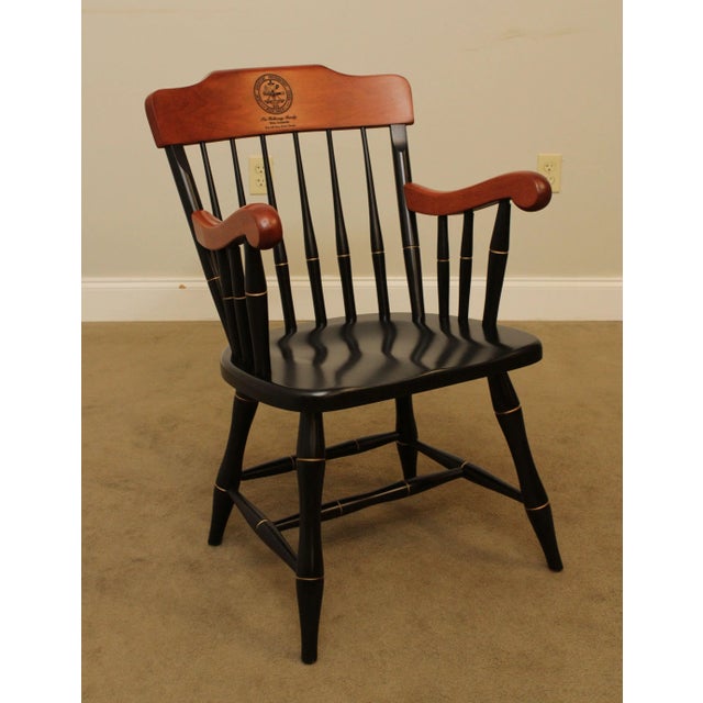 Saint Augustine Preparatory School Black with Cherry University Armchair For Sale - Image 4 of 13
