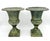 Metal 20th Century French Style Green Verdigris Cast Iron Urns With Patina - A Pair For Sale - Image 7 of 9
