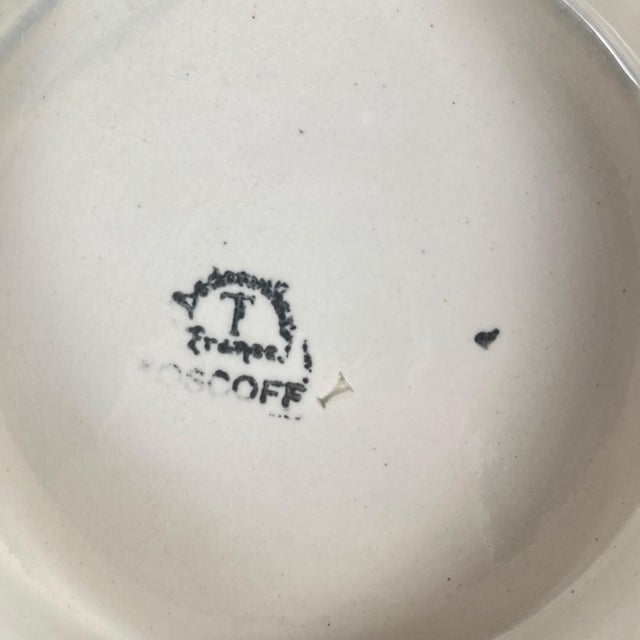 Ceramic Earthenware Plate on Pedestal from Badonviller Roscoff, 1930 For Sale - Image 7 of 12