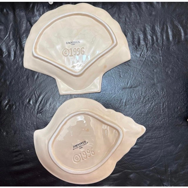 Mid-Century Modern Vintage Set of 4 Fitz and Floyd Caribbean Collection Appetizer or Salad Plates For Sale - Image 3 of 9