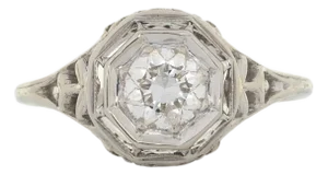 Classic Diamond Solitaire Ring – Solid 18k Gold, 4.5mm Round Cut Fine Jewelry, Size 6.75