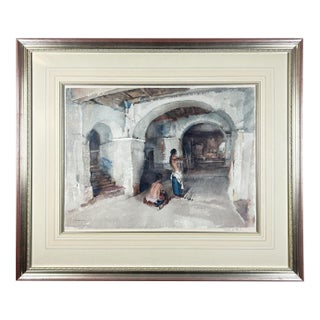 Hand-Signed Sir William Russell Flint Limited Edition Lithograph - The Unseen Target - 1966 Frost & Reed For Sale