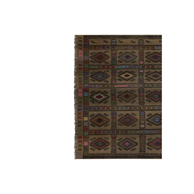 1960s Turkish Wool Jajim Kilim Rug 5'7'' X 7'7' For Sale - Image 6 of 11