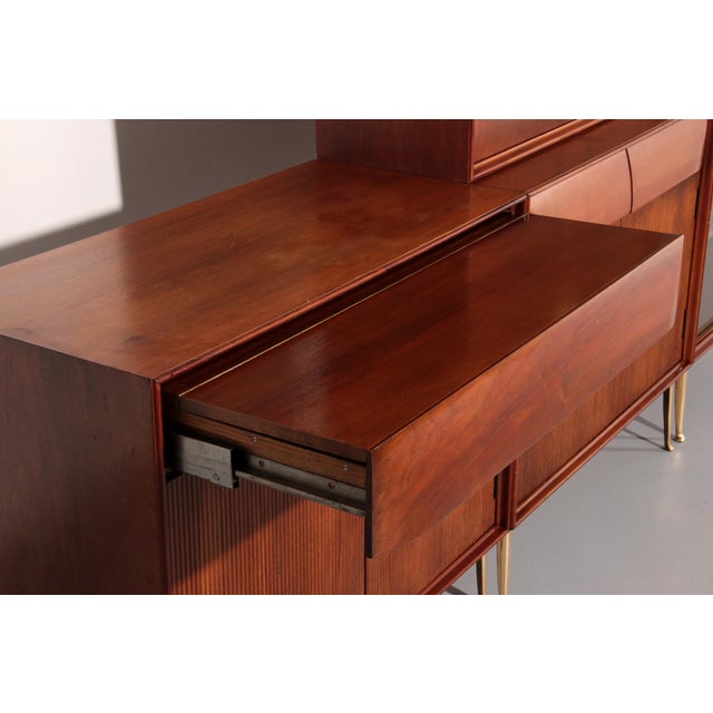 Mid-Century Italian Modular Wall System attributed to Vittorio Dassi, 1950s, Set of 7 For Sale - Image 12 of 17