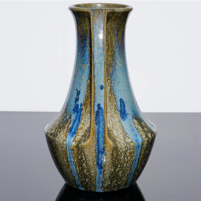 Art Nouveau Pierrefonds Crystalline Art Nouveau Handled Vase For Sale - Image 3 of 7
