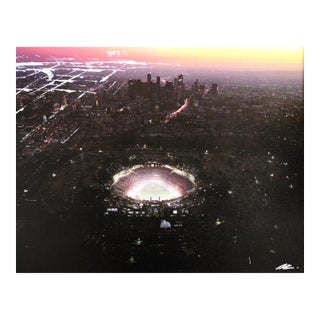 Dodger Stadium Sky High - Original Photography and Mixed Media Los Angeles City Landscape Artwork by Pete Kasprzak For Sale