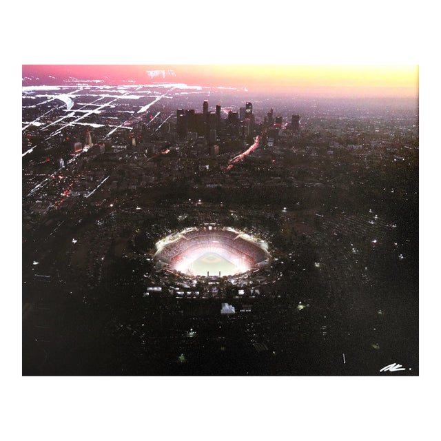 Dodger Stadium Sky High - Original Photography and Mixed Media Los Angeles City Landscape Artwork by Pete Kasprzak For Sale