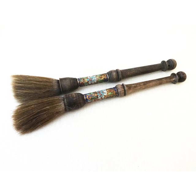 Enameled Wood Calligraphy Brushes A Pair Chairish