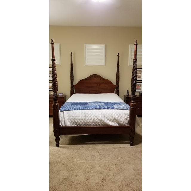 Ethan Allen British Classics Queen Size 4 Poster Bed Chairish