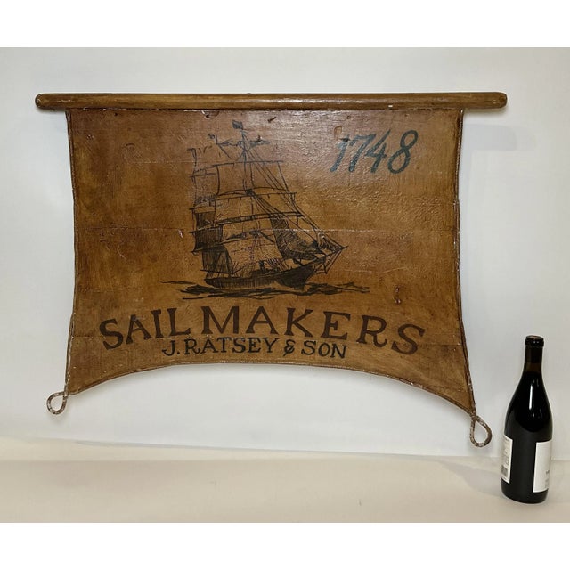 Late 20th Century Painted Sailmakers Trade Sign For Sale - Image 5 of 12