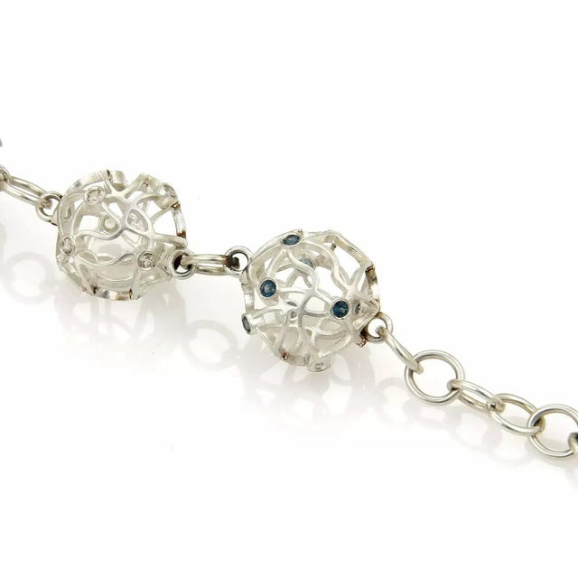 Contemporary Gurhan Champagne Topaz Sterling Cage Balls Fancy Adjustable Necklace For Sale - Image 3 of 5