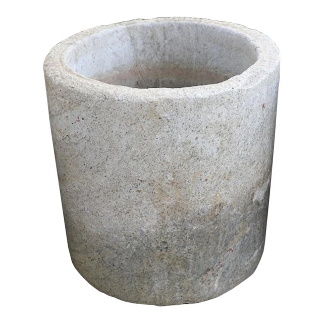 Old Vintage Chinese Granite Organic Modern Planter Pot For Sale