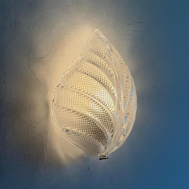 Metal Vintage Leaf Wall Light by Fritz Kurz for Orrefors, Sweden, 1970s For Sale - Image 7 of 18