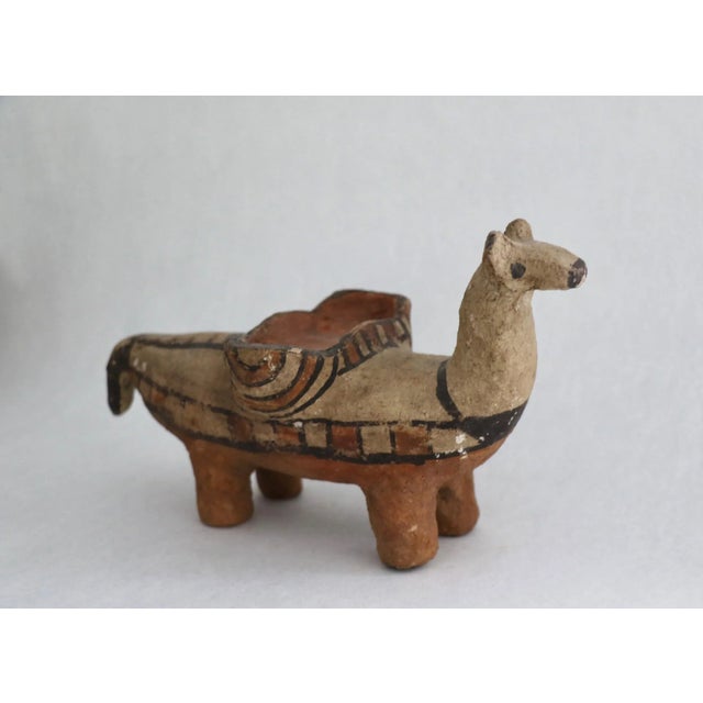 Crafted by Berber women in the Rif Mountains of Northern Morocco in the 1970's. Hand modeled and pit-fired animal figurine...