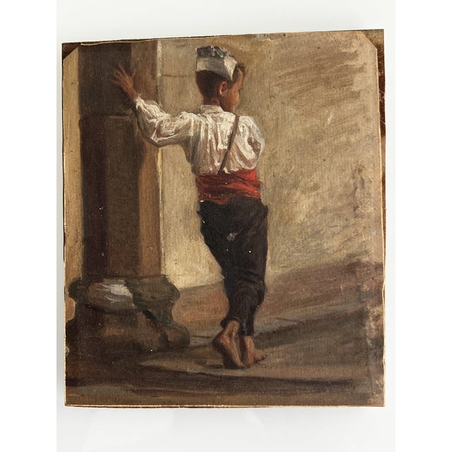 Neapolitan Artist, Genre Scene, 19th Century, Oil on Panel, Framed For Sale - Image 7 of 9