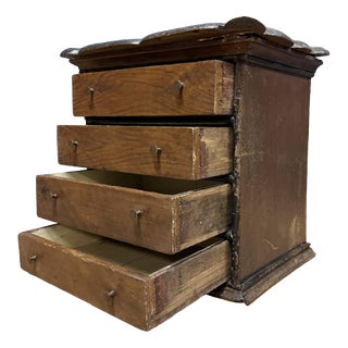 Antique Painted Wooden Chest of Drawers For Sale