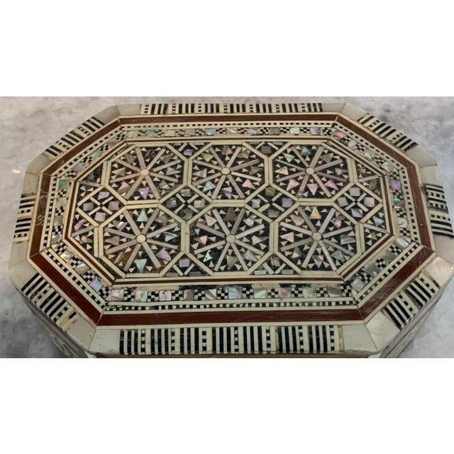 Beautiful hand made inlaid moorish box. Lovely abalone makes this particular box special.