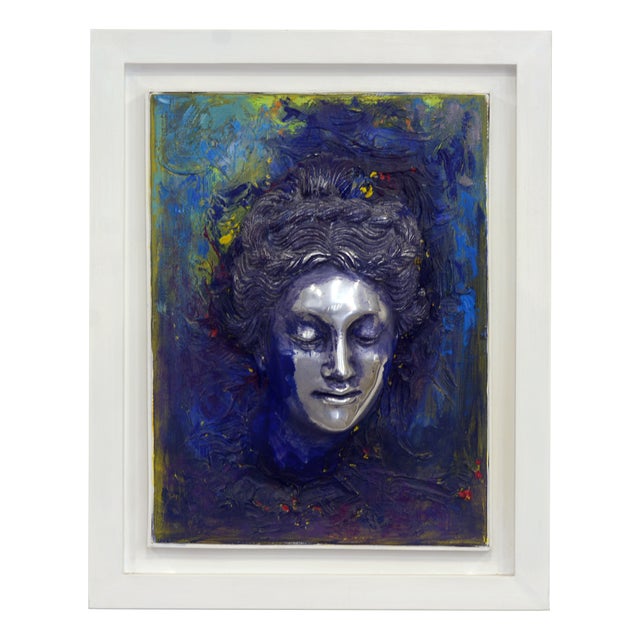 Aluminum Deep Resonance Sculpture on Painted Canvas from Giuseppe Caiafa, 2024 For Sale