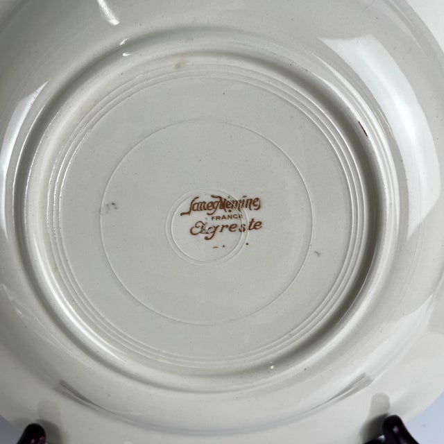 1950s 20th Century Agreste Soup Plates from Sarreguemines, 1930s, Set of 6 For Sale - Image 5 of 9