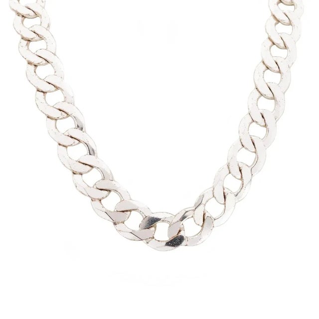 Modern Sterling Silver Ladies Chain For Sale - Image 3 of 7