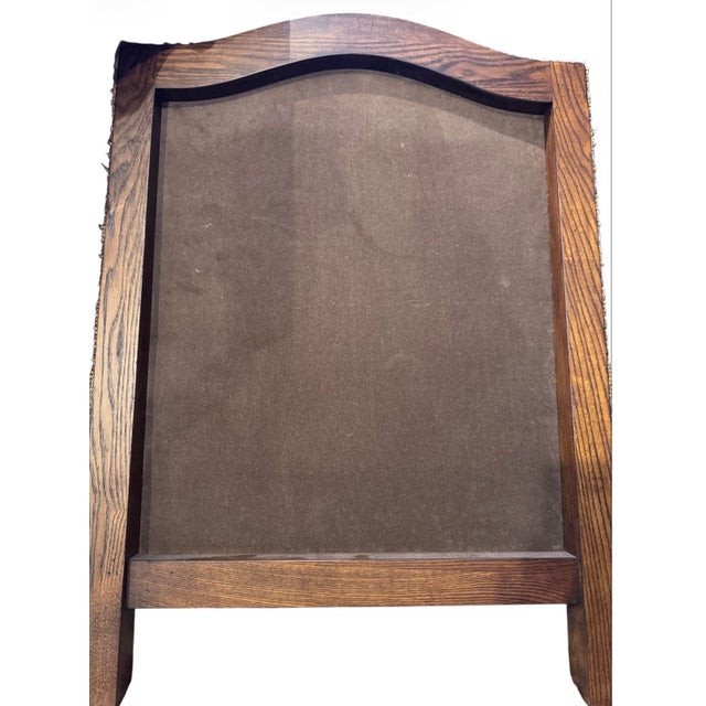 EuroAntique English Manor Style Oak Armchair With Stag Tapestry Upholstery For Sale - Image 9 of 9