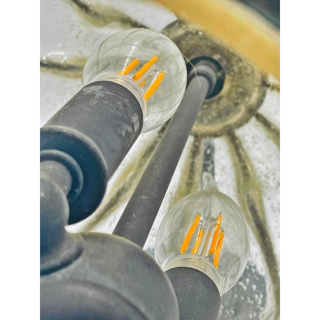 Pair Murano Style Outdoor Wall Sconces Caged Glass Lanterns, March 2001 For Sale - Image 15 of 18