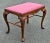 Early 20th Century Early 20th Century Maddox Colonial Queen Anne Mahogany and Upholstered Bench For Sale - Image 5 of 9
