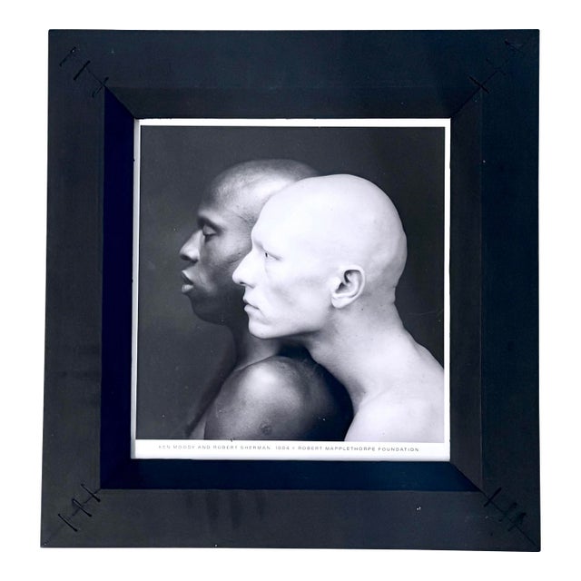 Original Reproduction B/W Photo Print of Ken Moody & Robert Sherman , 1984 Photographed by Robert Mapplethorpe For Sale